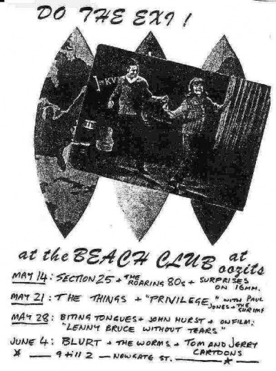 Biting Tongues / The Fall / John Hurst at The Beach Club, Oozits, Shudehill, Manchester